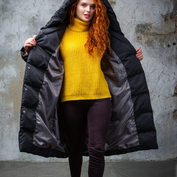 Пуховик-ковдра "Mango Black"